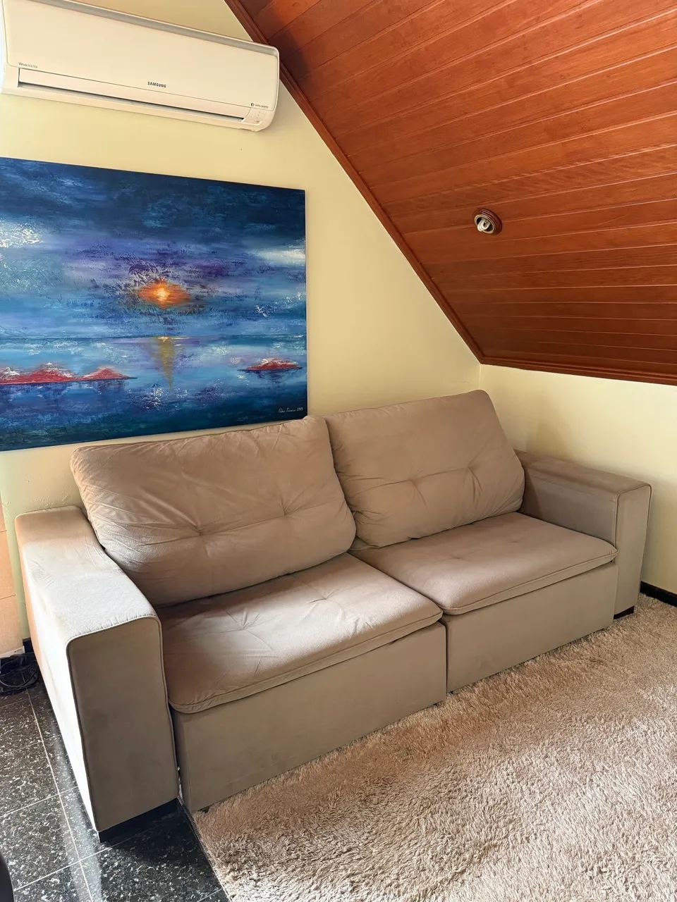 Sofá retrátil 2,54cm - muito conservado  - Foto 5