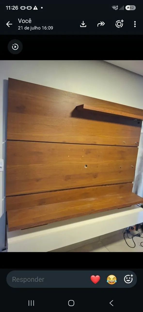 Rack Painel de madeira para TV de até 75 polegadas  - Foto 4
