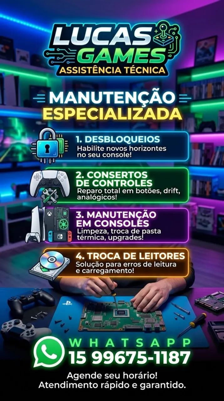 Assistência técnica em Video Games