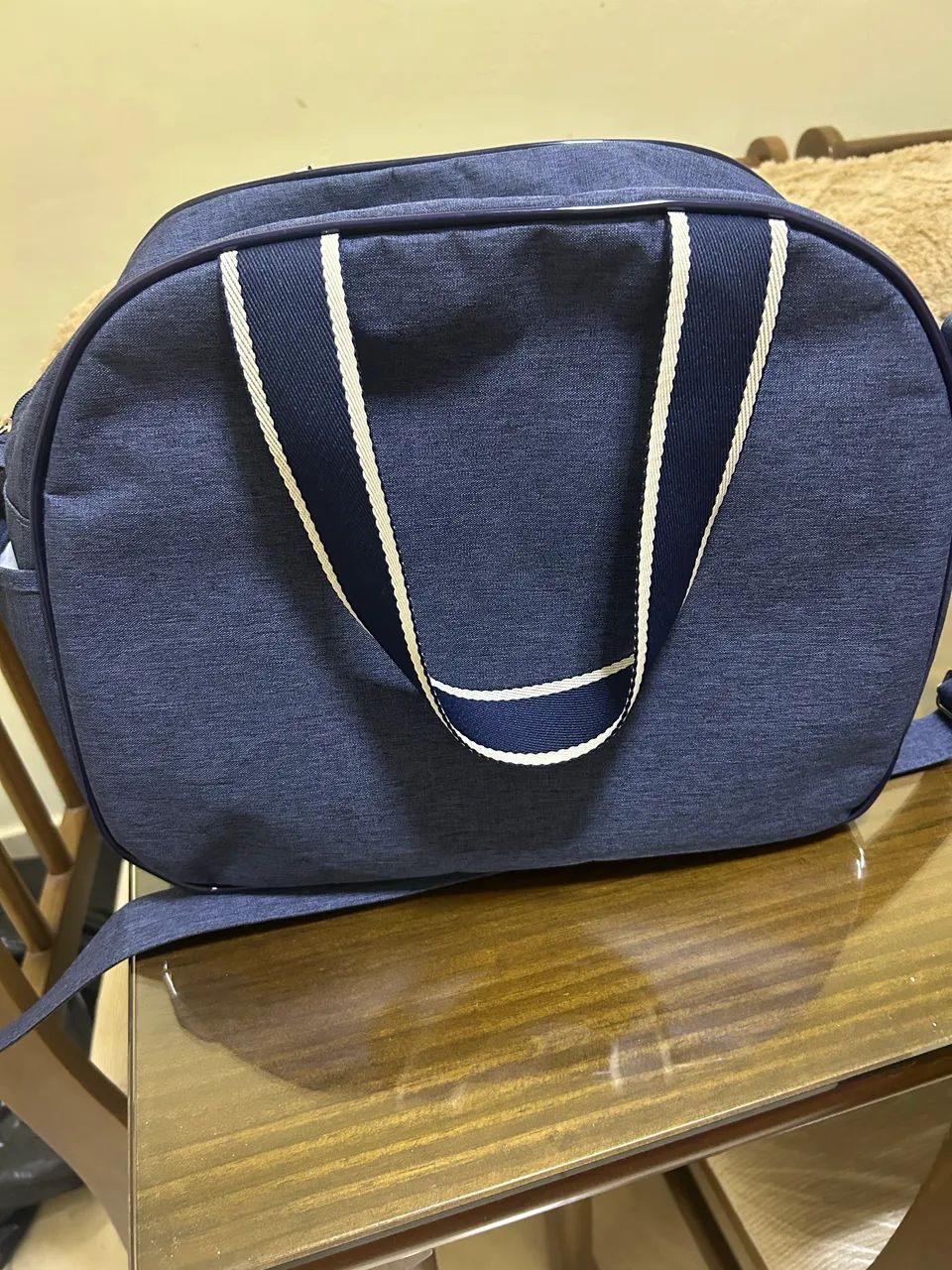 Bolsa maternidade de linho está novinha  - Foto 2