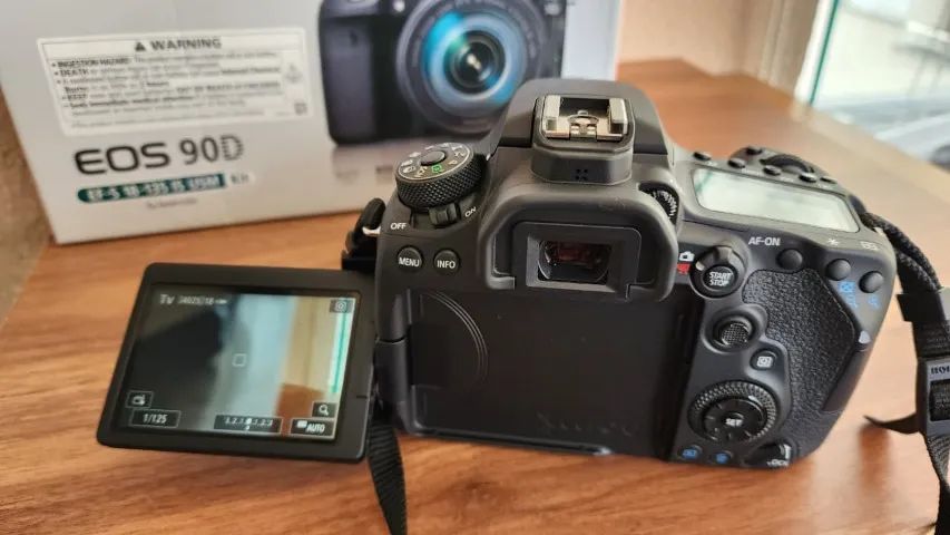Camera Canon EOS90D NOVA, SÓ 750 CLICKS, NA CAIXA!!! - Foto 5