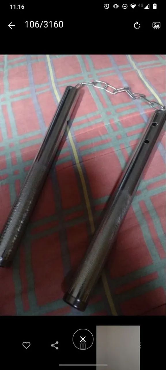 Vendo um Nuchaku/Bastão 2 em 1 em Inox - Foto 5