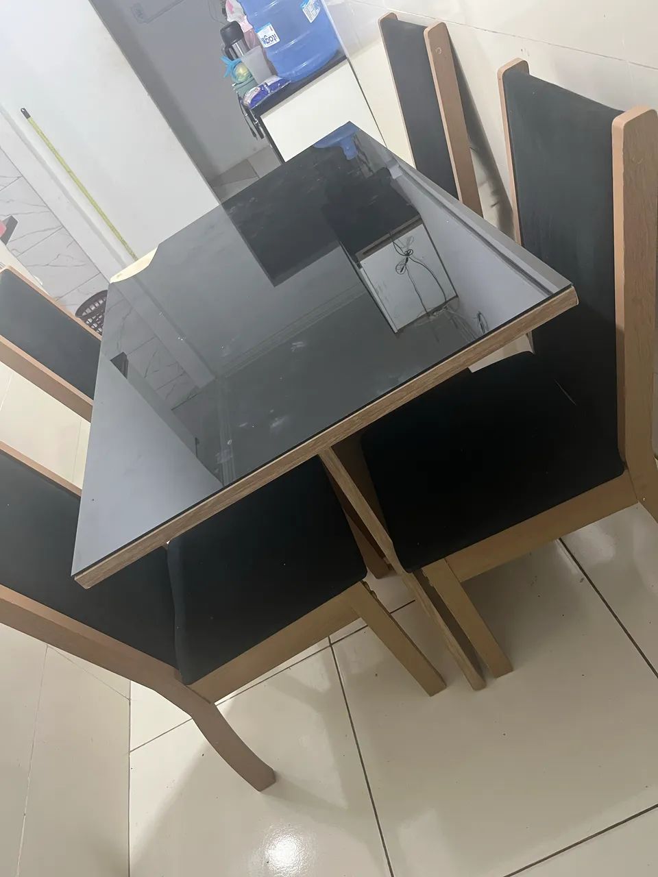 Mesa com tampo de vidro  - Foto 2