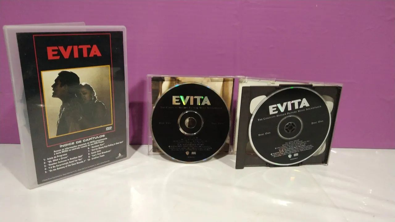 Dvd e Cd duplo musical Evita originais  - Foto 3