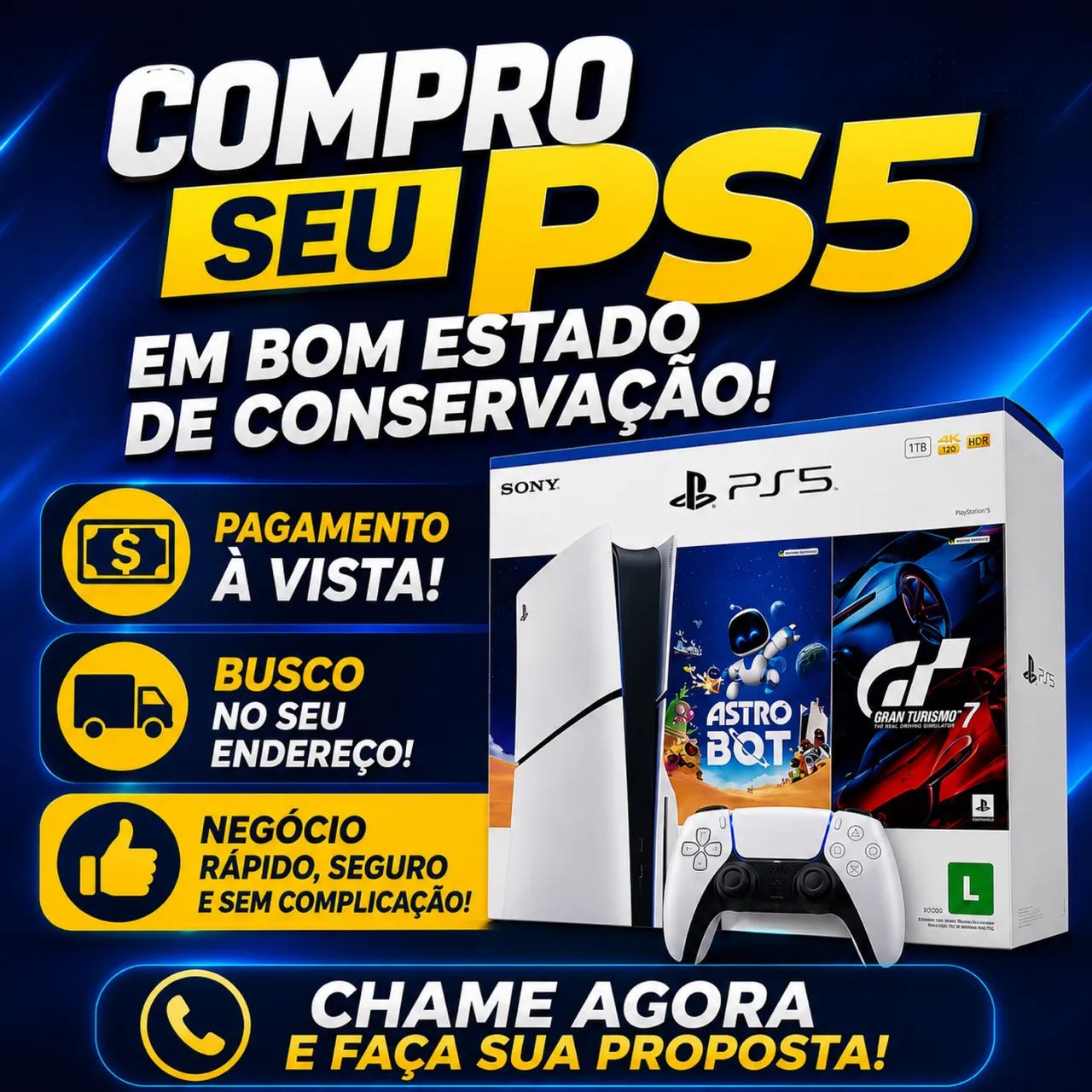 Playstation 5 Slim, Fat e Pro - C0MPR0