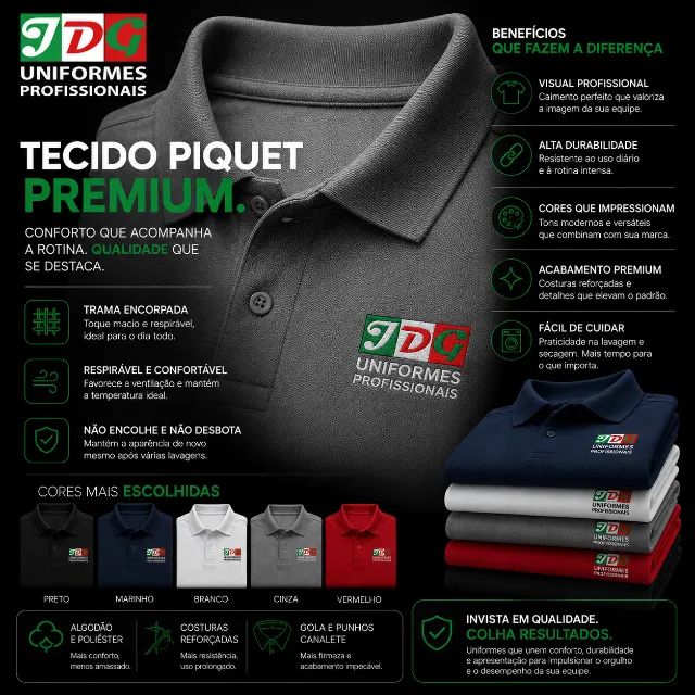 Camisas Polo Personalizadas Em Bordado - Foto 3
