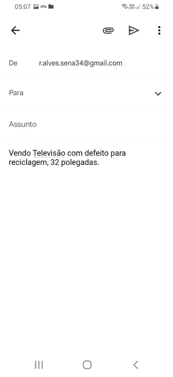 Vendo Televisão com defeito para reciclagem, 32 polegadas.