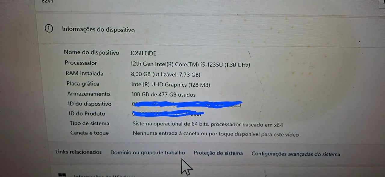 Notebook Lenovo (Leia a descrição)