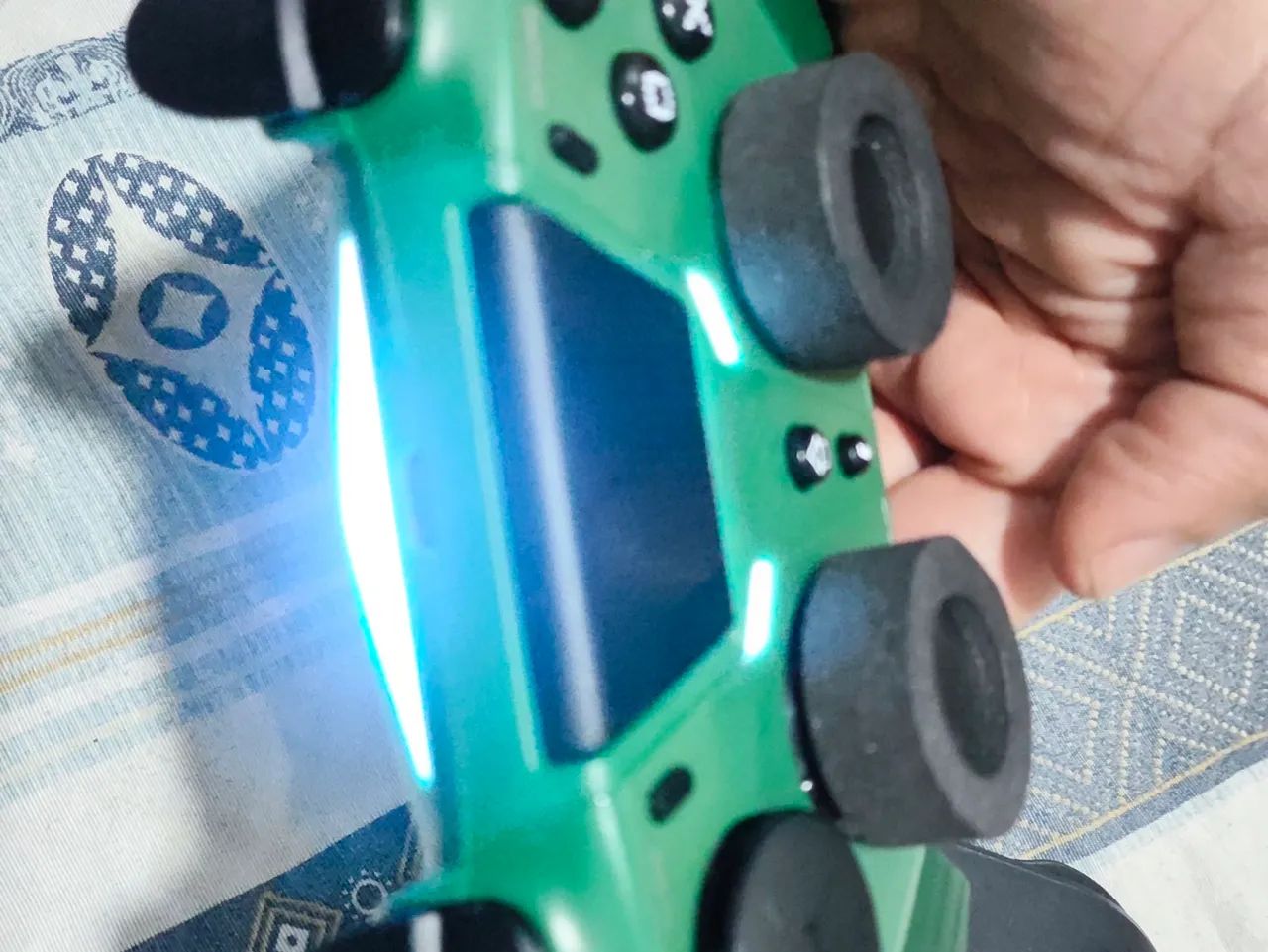 Controle Sem Fio Verde Multiplataforma PS3 PS4 PC + Caixa - Foto 2