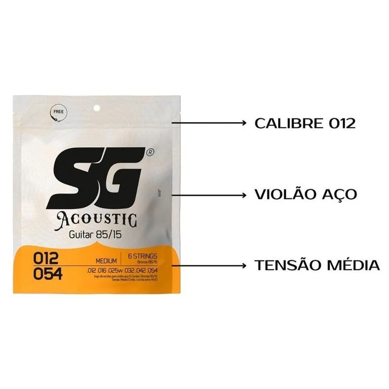 Corda de aço  012 pra violão 