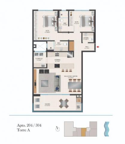 Apartamento com 2 dormitórios à venda por r$ 1.412.500 - novo campeche - florianópolis/sc - Foto 8