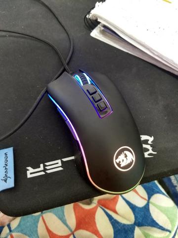 Mouse Gamer Redragon Cobra Chroma M711 RGB, 10000 DPI, 7 Botões Programáveis, Black - Foto 3