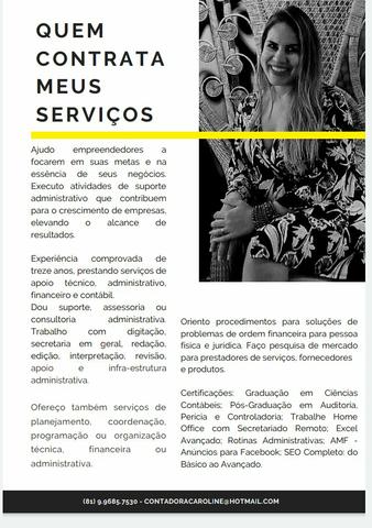 Serviços administrativo, financeiro e contábil