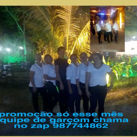 Equipe de garçom trabalhamos todos fardados são 3 horas de festa