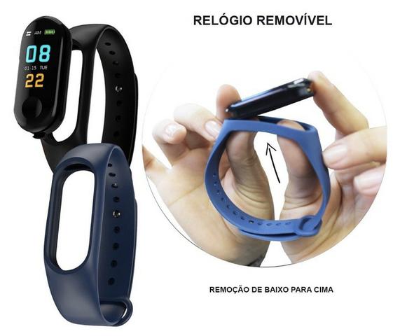 Relógio Smartwhatch Inteligente M3 Bluetooth Android celular - Foto 6