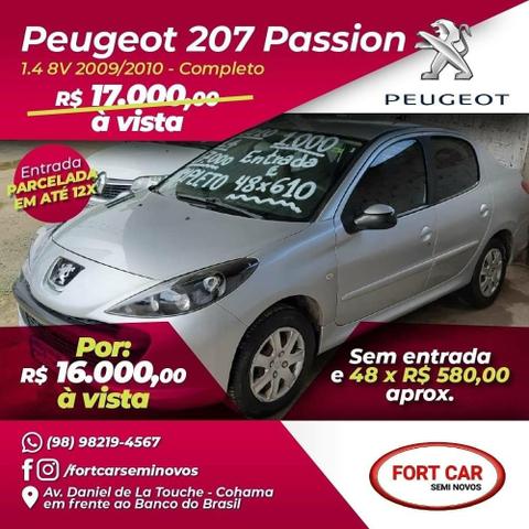 207 sedan passion 1.4: sem entrada 48x 580 aprox