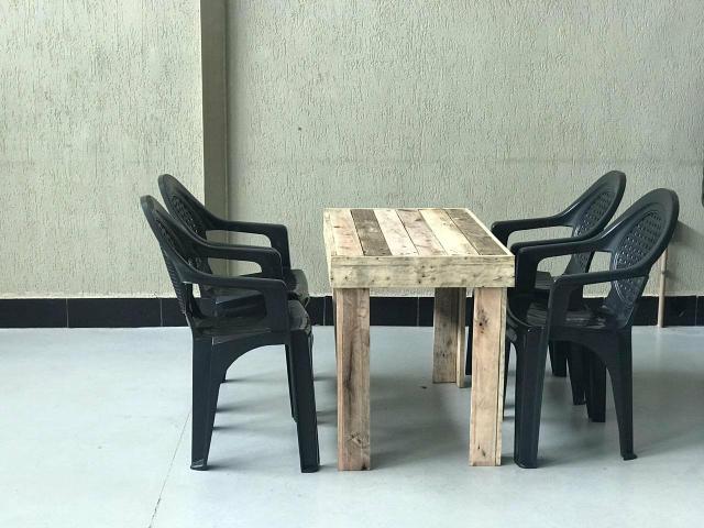 Jogo de mesa de palete - Foto 2