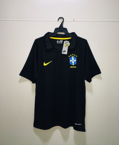 Camisa do Brasil preta 1 linha dri-fit