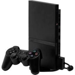 Playstation2 c/ Pendrive de 64 Gb e 2 Controles 