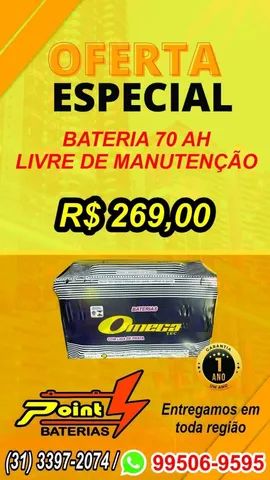 ***** bateria 70ah melhor valor!! caminhonete, vans etc! melhor preço de BH, contagem