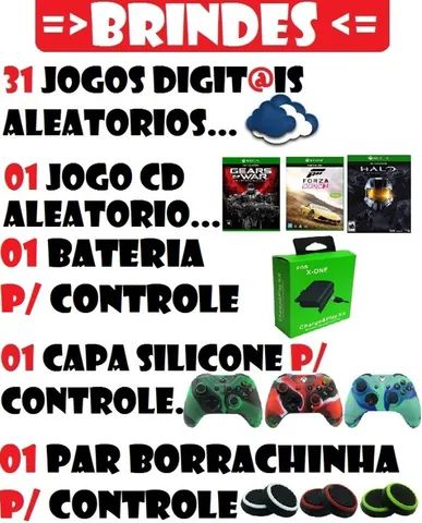 XBOX .ONE S 1TB/500GB vai 31 JOGOs e 06 MESEs GAR4NTIA e BRÍNDES