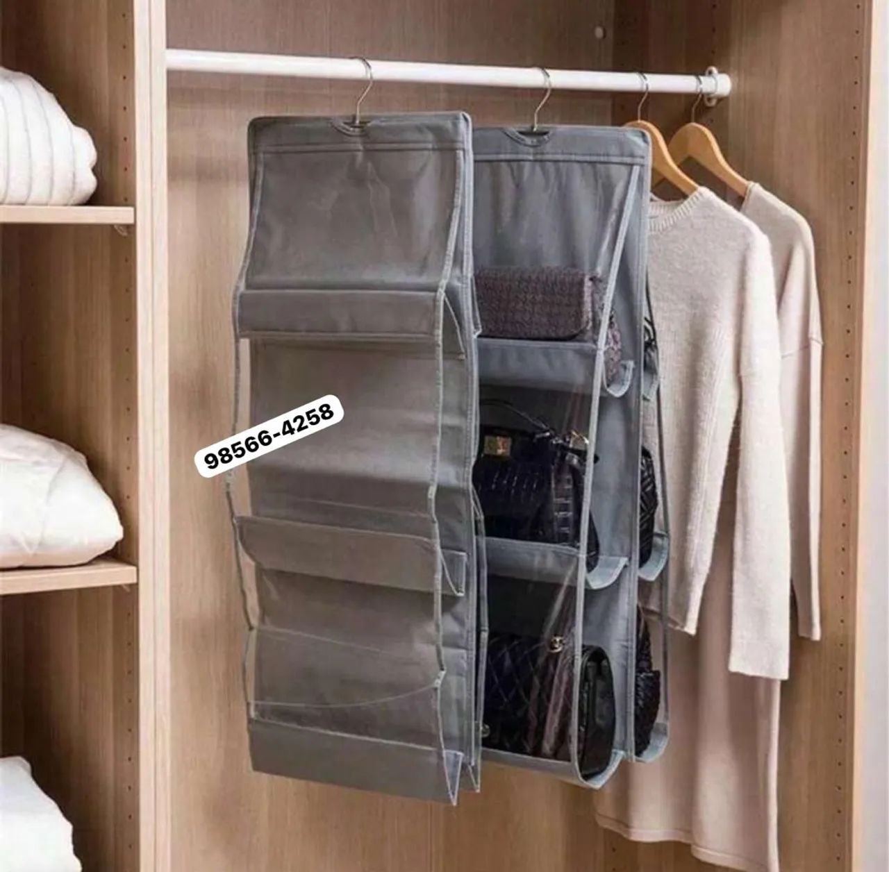 Organizar Closet - Organizador de Bolsas  - 6 Divisórias - Foto 2