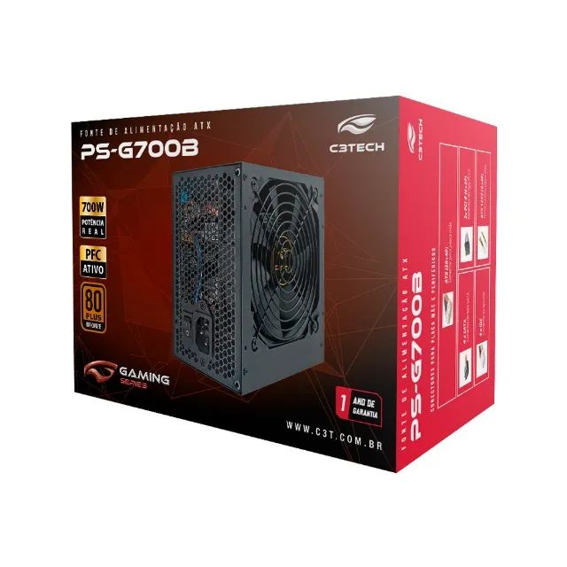 Fonte Atx 700w C3tech Ps-G700b 80 Plus Bronze - WZetta - Foto 4