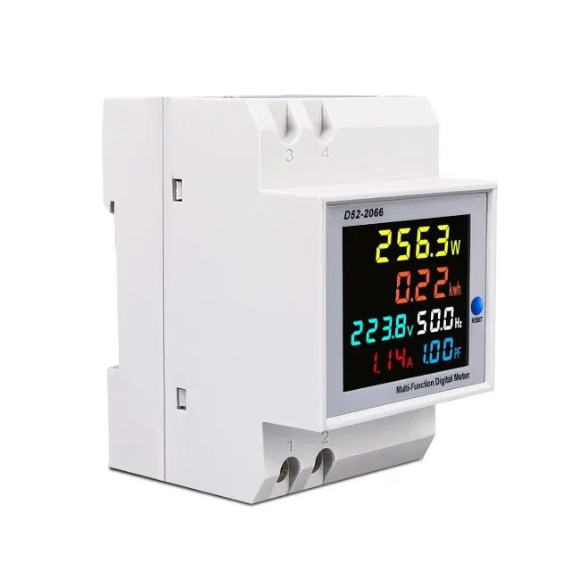 Voltimetro D52-2066 6_Em_1 LCD Kw/h 110v/220v Ac 100a Din TC-Externo - Foto 4