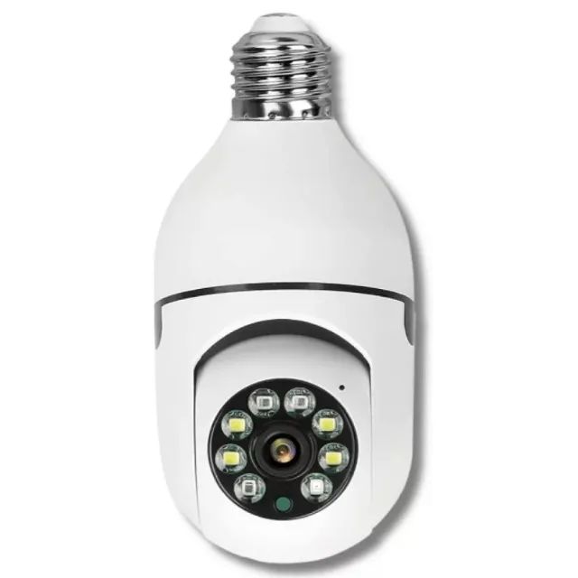 Câmera Lâmpada com Movimento 360° Via Aplicativo Wifi Yoosee