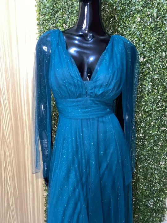 Vestido Longo verde com Brilho (GG)