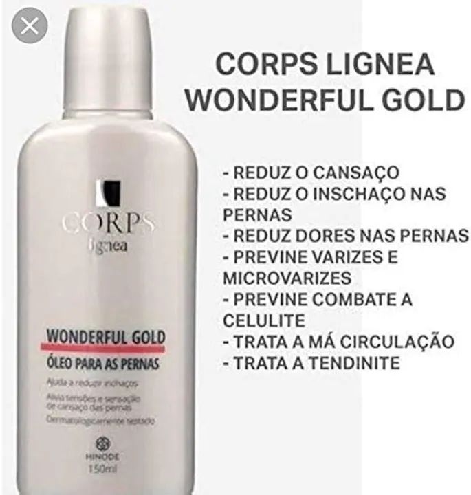 Oleo Para As Pernas Wonderful Gold Corps Lígnea 150ml - Foto 4