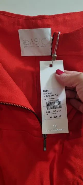 saia ova york coral lado basic, 34 veste 38 - Foto 4