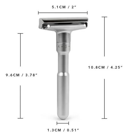 Barbeador Qshave Safety Razor 6 Niveis + 6 Lâminas  - Foto 4