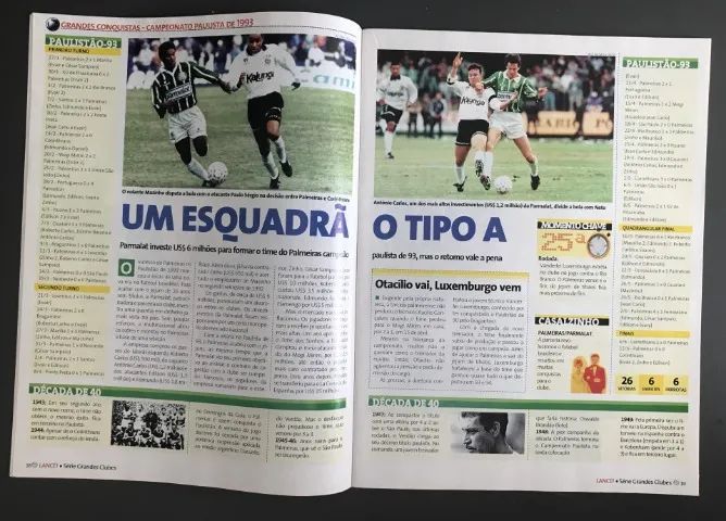 Lance Grandes Clubes Palmeiras 1999 2001 Raras - Foto 5