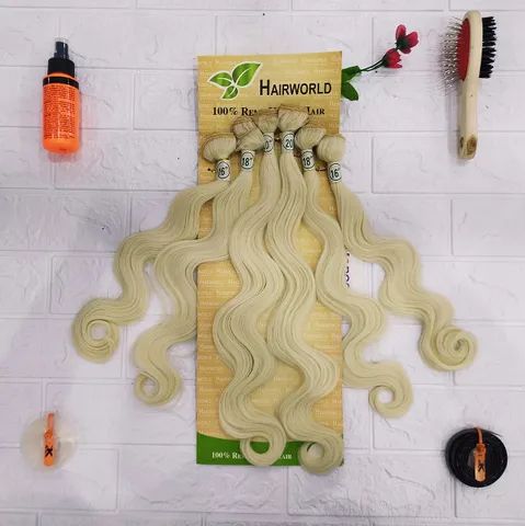 Cabelo Organico Ondul 55cm 16" 18 20 20 18 16 260g  Tela - Cor (#613) - Foto 3