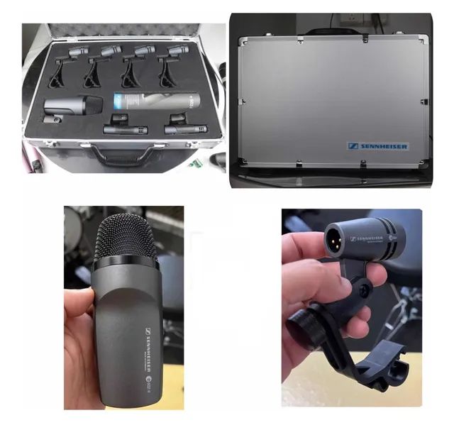 Microfone para bateria acústica sennheiser com maleta - Foto 3