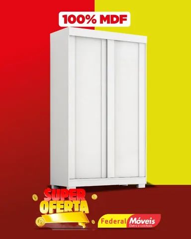 Guarda Roupas Solteiro 100% MDF 2 Portas 2 Gavetas Super Lindo Fazemos Entrega