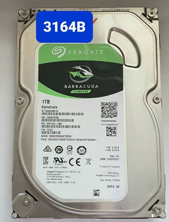 PLACA HD 1 TB ST1000DM010 FW: CC43 COD: 3164B