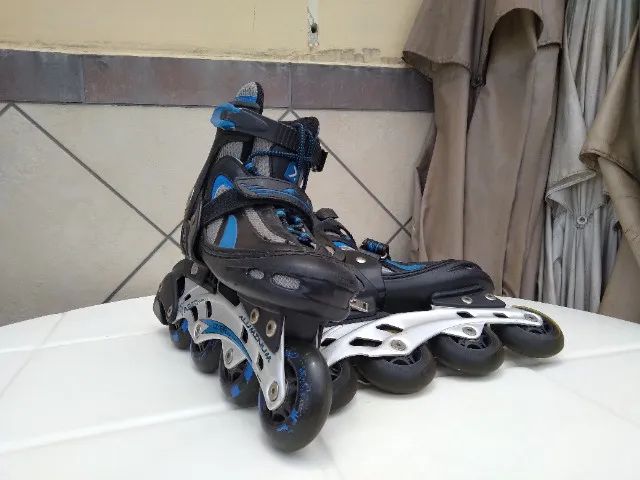 Patins In Line Oxer Aluminum Regulável 32/35 Bra (Usado) - Foto 2