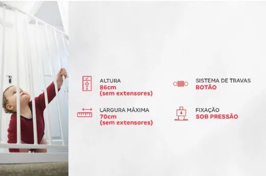 Kit Grade de Proteção com 2 Extensores - Tubline Plus - Foto 2