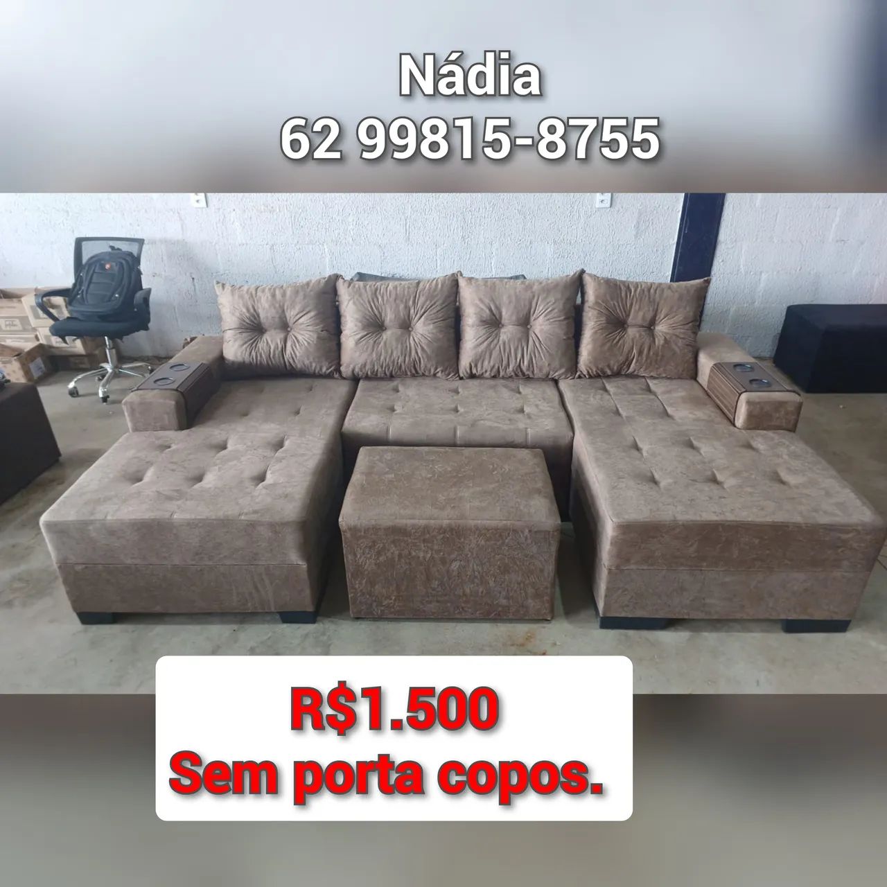 SOFÁ CHAISE DUPLA 33--×