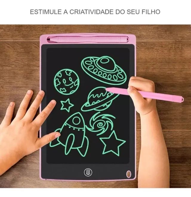 Lousa Magica 10? Polegadas Grande  Infantil Digital Tablet LCD  Com Caneta Re - Foto 3