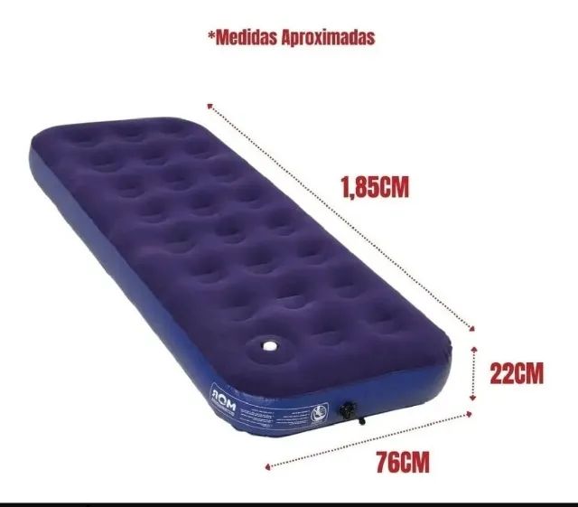 Colchão Inflável Solteiro Com Inflador Acoplado Multiuso - Mor - Foto 2