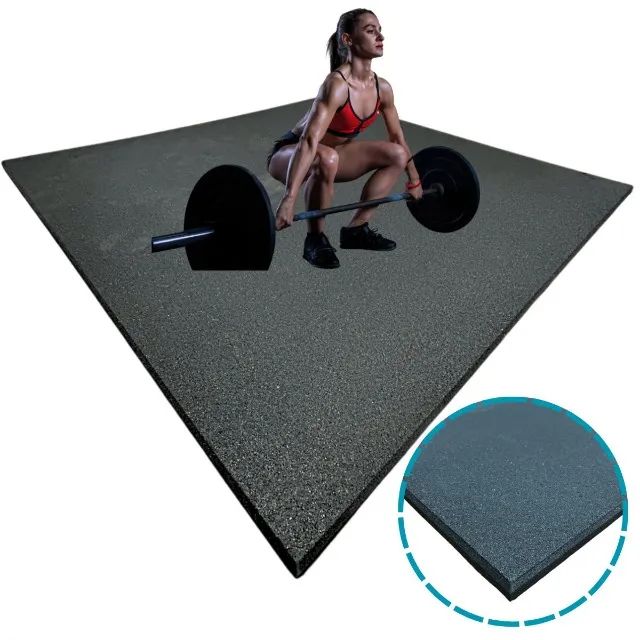 Piso emborrachado academia/crossfit 1x1 15 mm