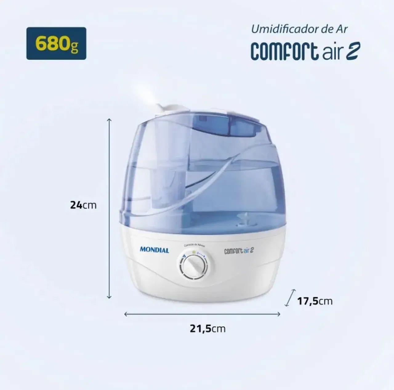 Umidificador De Ar Ultrassônico Comfort Air 2 Mondial Bivolt 110V/220V - Foto 3
