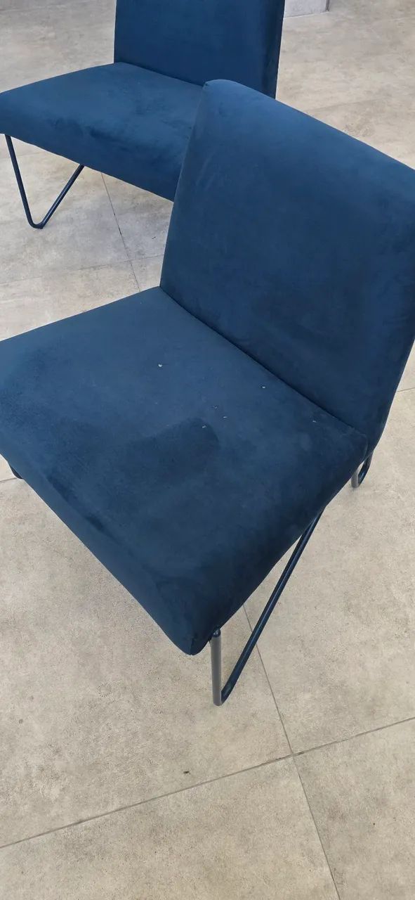 PAR POLTRONA LEANING AZUL TOK&STOK  - Foto 4