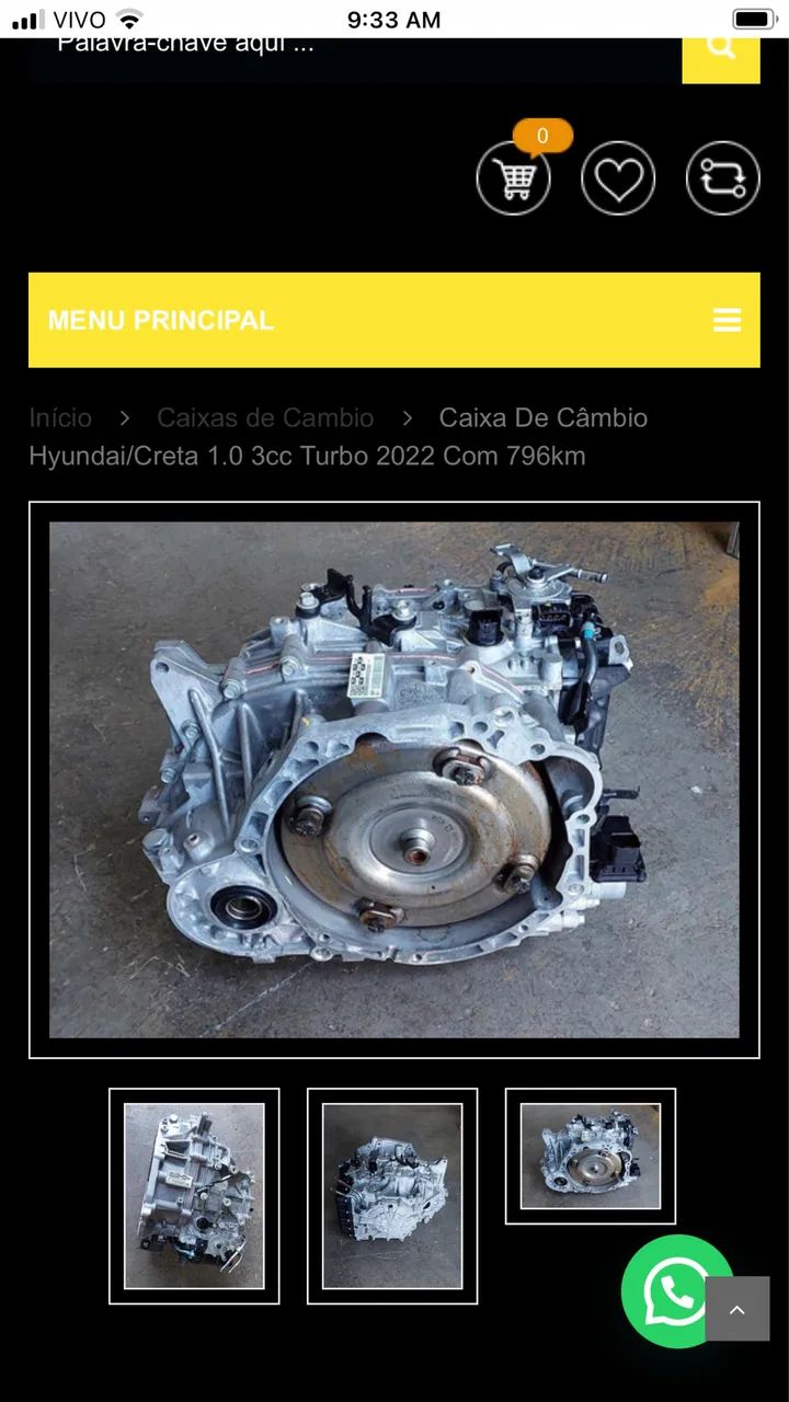 Caixa de marcha Hyundai Creta turbo 