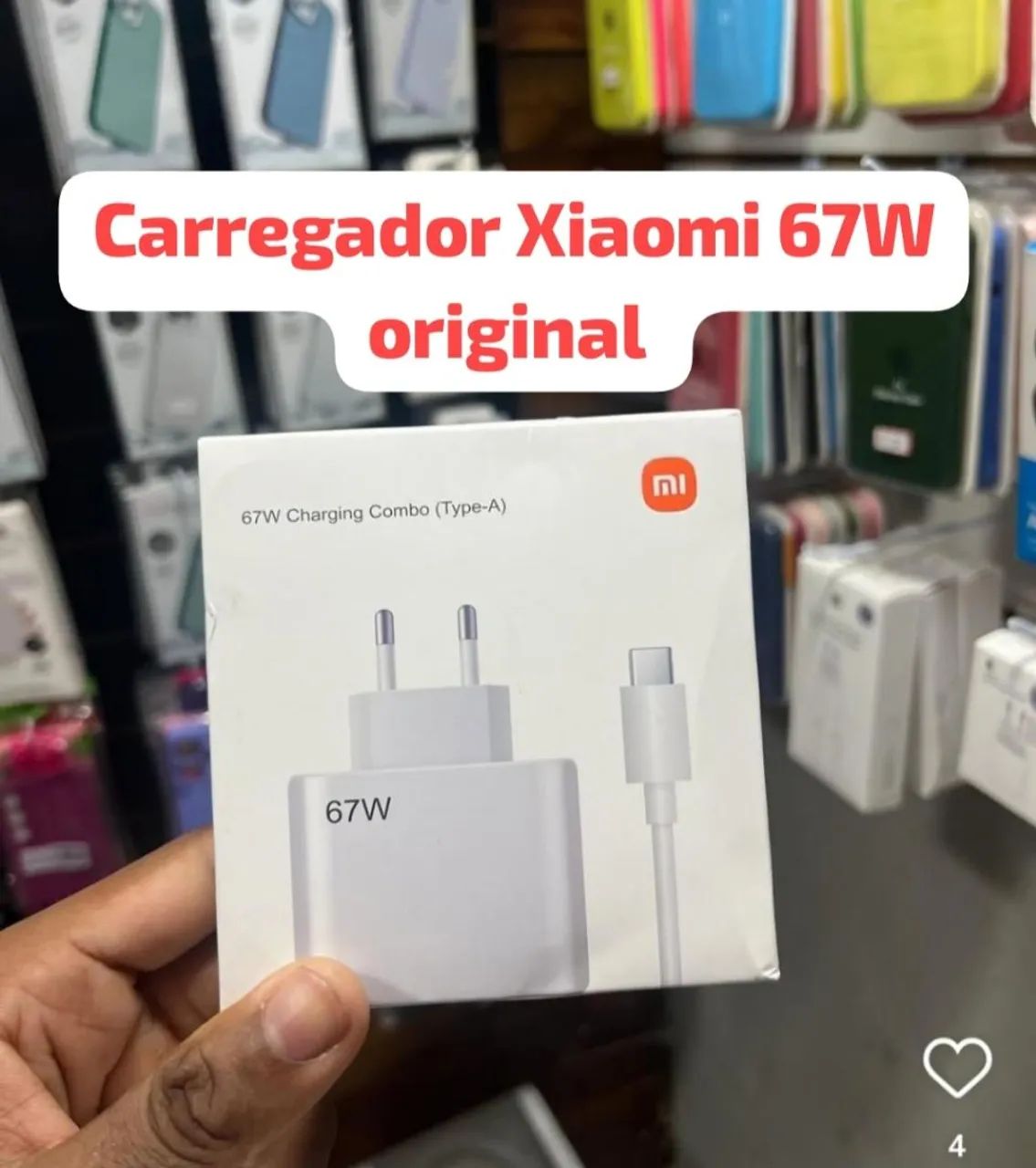 Carregador Xiaomi Turbo rápido original 