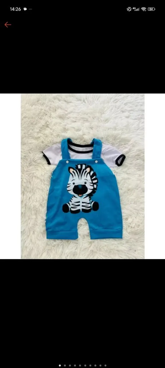 Macacão Infantil com Estampa de Zebra