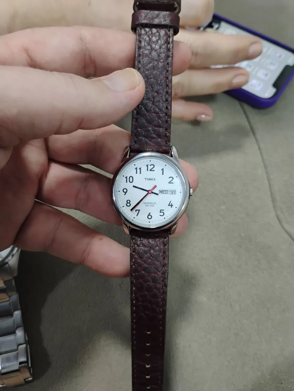 Relógio Timex Indiglo com Pulseira deCouro
